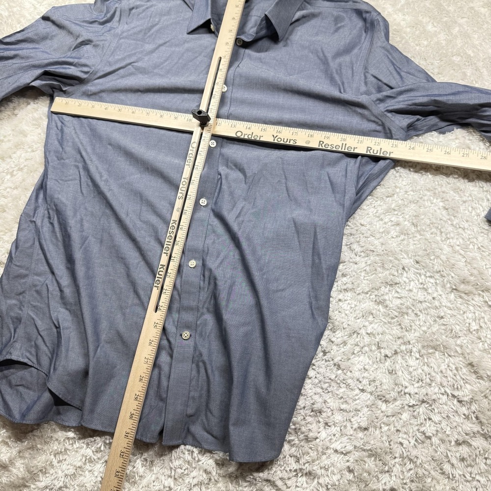 Banana Republic Shirt Mens XL Blue Slim Button Down Dress Work Casual Office - Picture 8 of 10